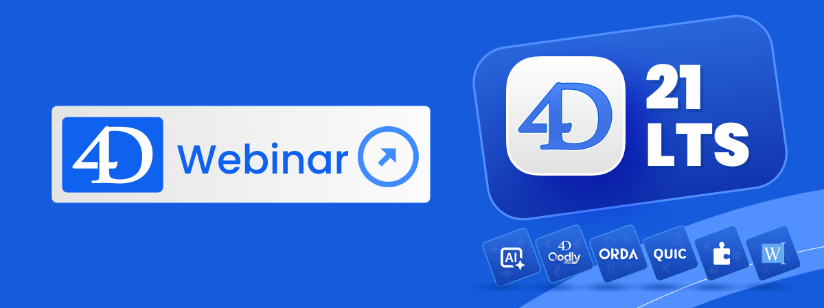 4D 21 LTS Webinar : Save Your Seat